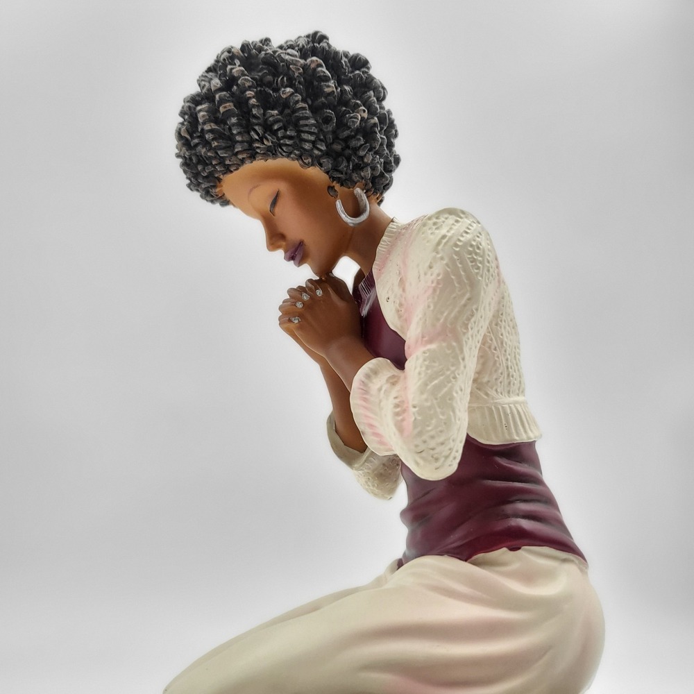 African American Expressions Mold Me Make Me J.A.Y. Praying Woman Figurine 2012 - Picture 2 of 10